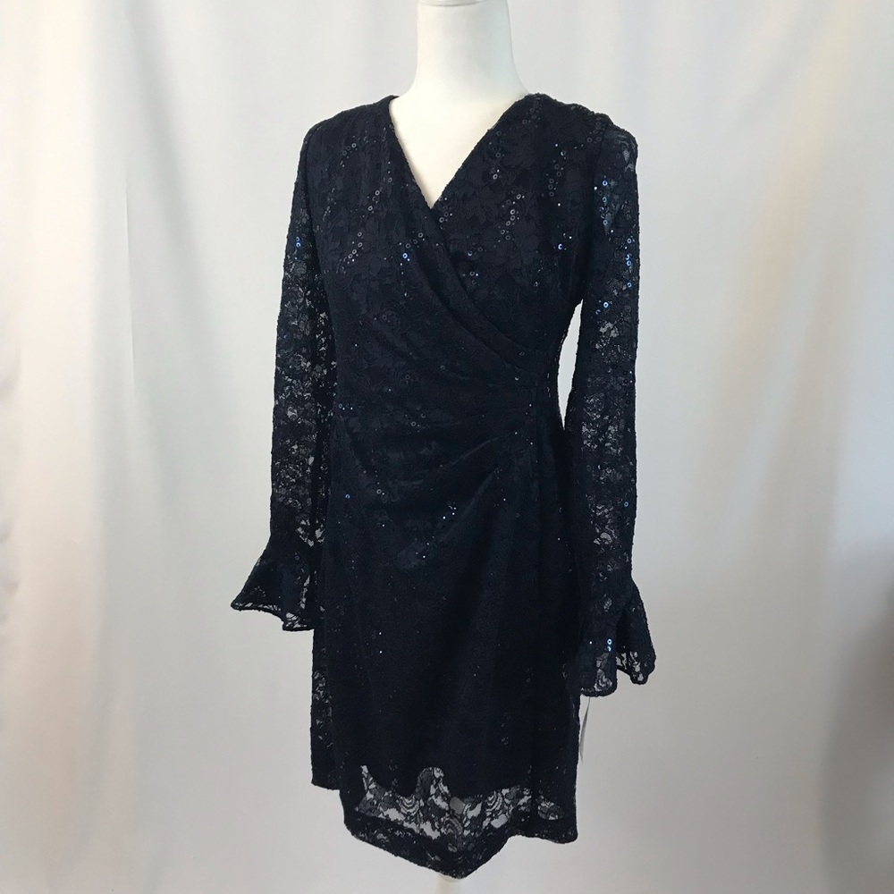 Navy evening dress with sequins by PRL (#132)